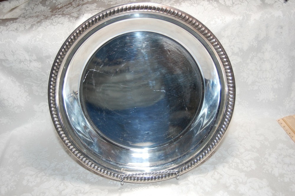 Reed Barton Footed Dish 1948 Silver Plated Deep Serving Dish Plate