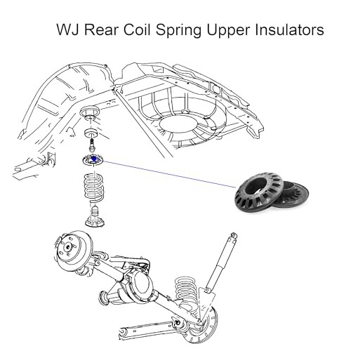 Rear Coil Spring Insulators, Rear Coil Spring Isolators Compatible with Upper