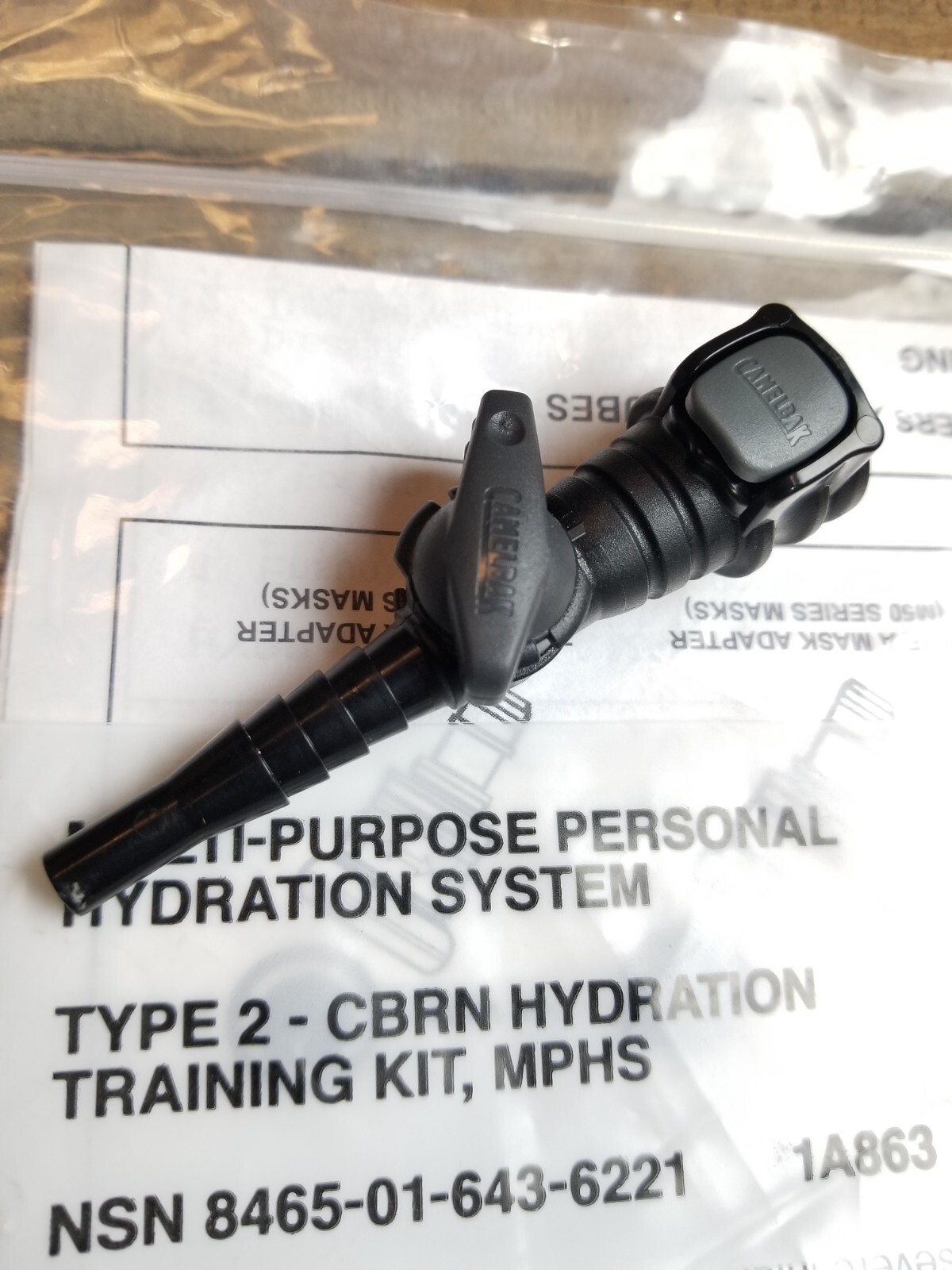 US Military Camelbak Type-2 Hydration System Valve Kit / Cover / Bite Valve NIB