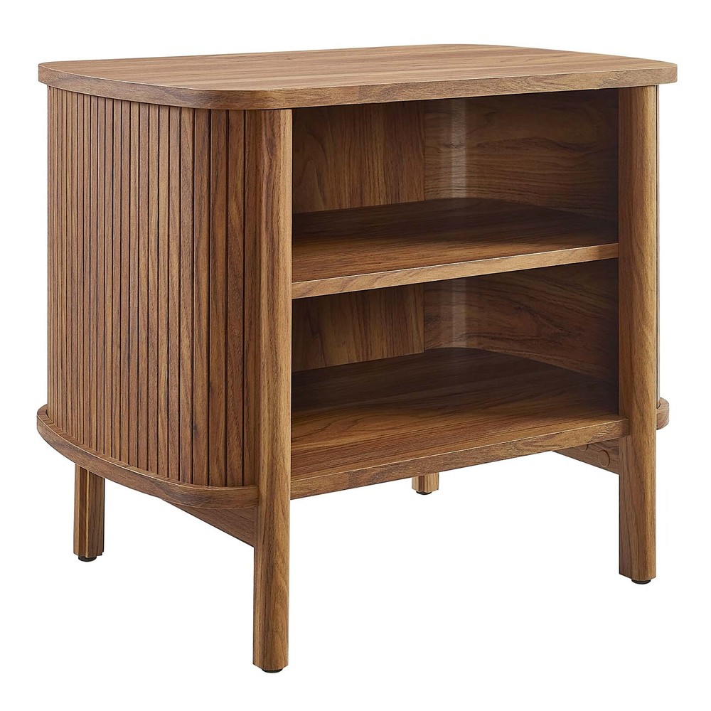 Modway Cadence Open Nightstand in Walnut