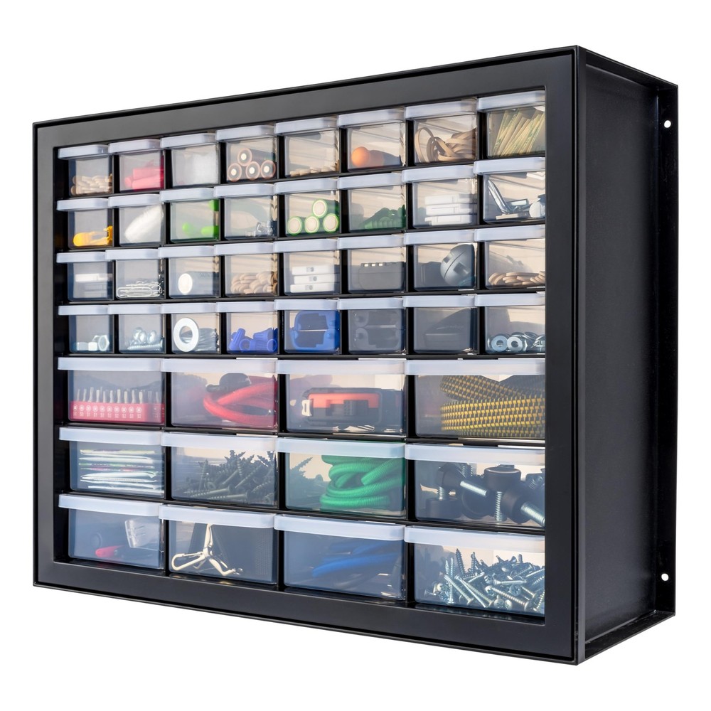 "44-Drawer Tool Organizer Cabinet for Hardware, Electronics, and Craft Storage"