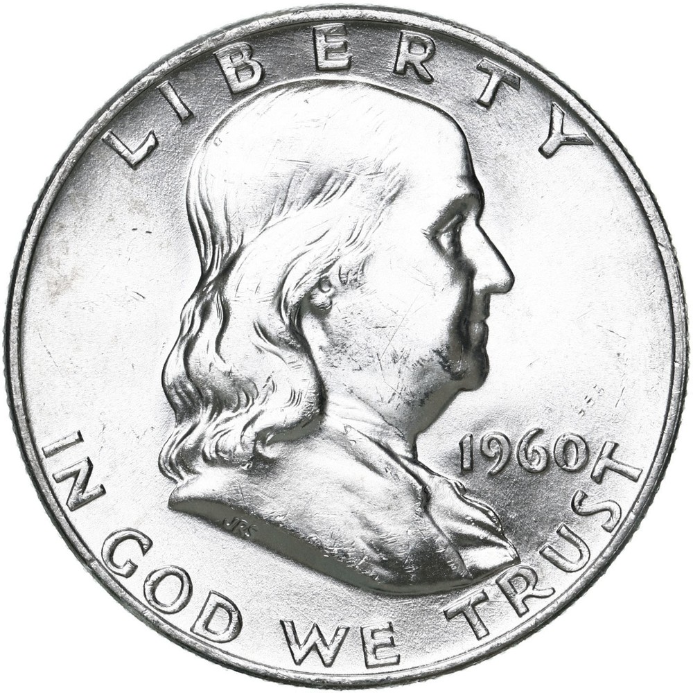 1960 D Franklin Half Dollar 90% Silver BU
