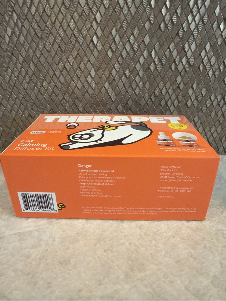 TheraPetMD Cat Calming Diffuser Kit White 60-Day 1 Diffuser + 2x48mL