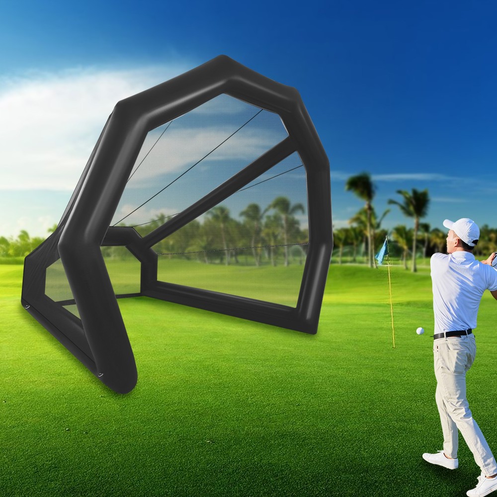 Golf Practice Swing Simulator Net Cage Inflatable Golf Practice Net Cage& Blower