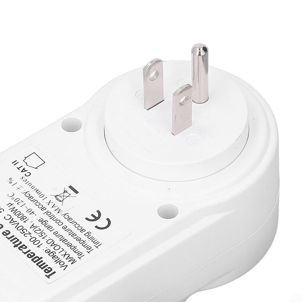 Temperature Controller Heating Cooling with Probe Digital Thermostat Outlet Plug