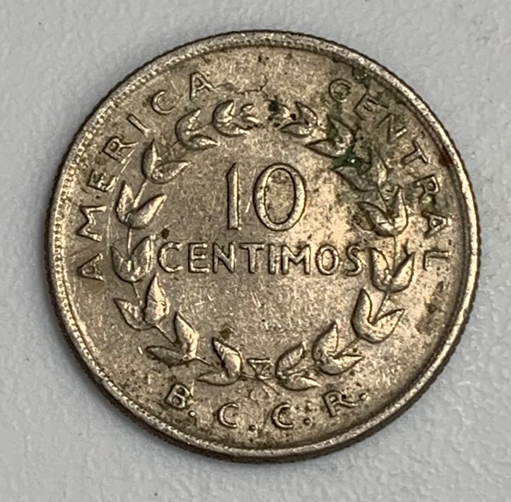 1969 Costa Rica 10 Centimos World Coin - (564)