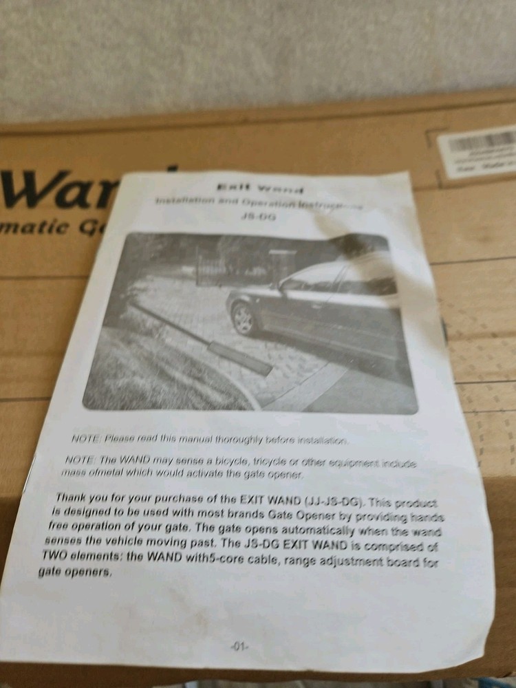 Gate Sensor Wireless Vehicle Exit / Entry Sensor Gate Exit Wand For Driveway