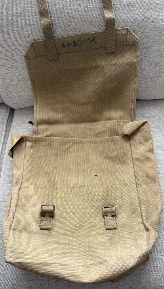 WWII British Army 37 Pattern Webbing Large Pack 1940 Dated MW&S Military