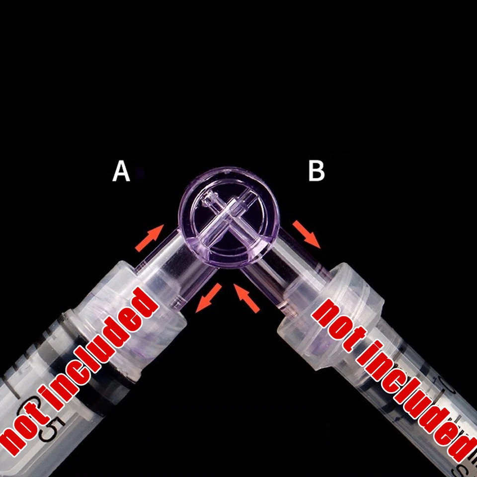 10 PCs 2-Way Stopcock Luer Lock Connection Adapter