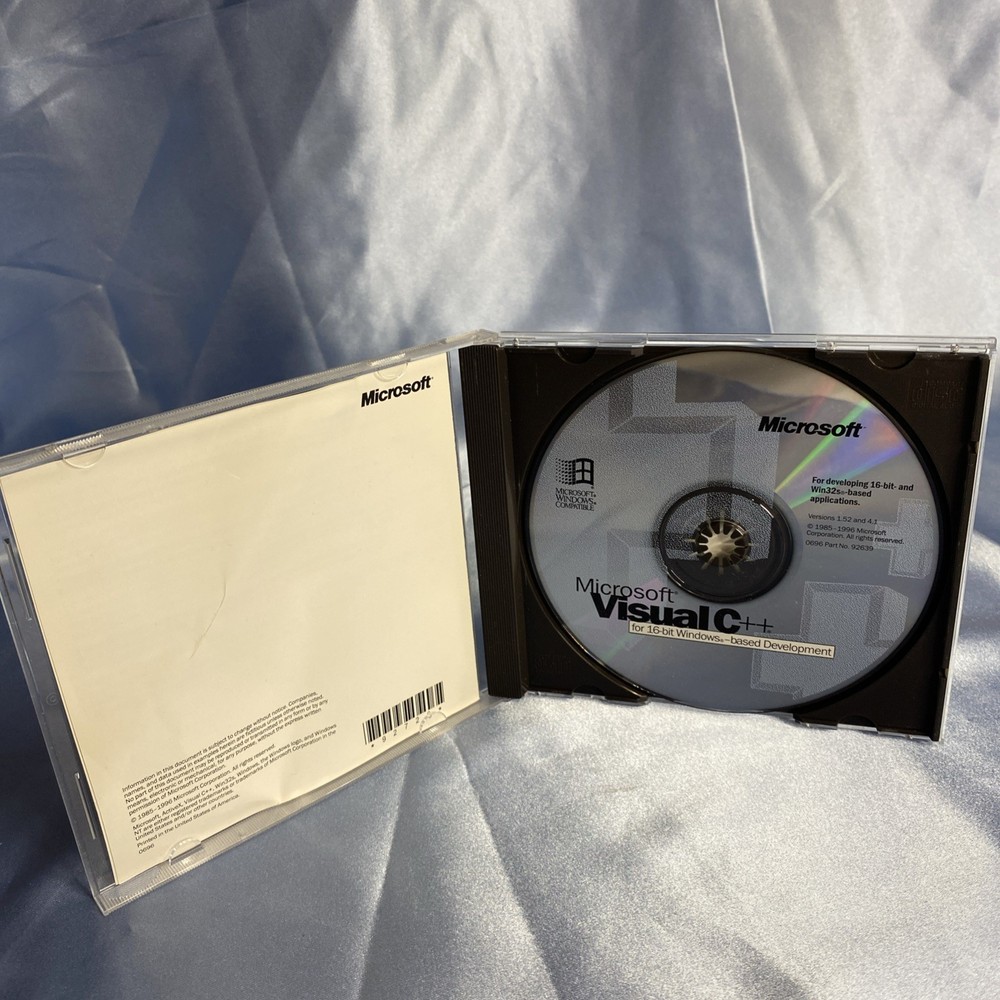 MICROSOFT VISUAL C++ Version 1.5.2 and 4.1 CD-ROM for Windows UNUSED