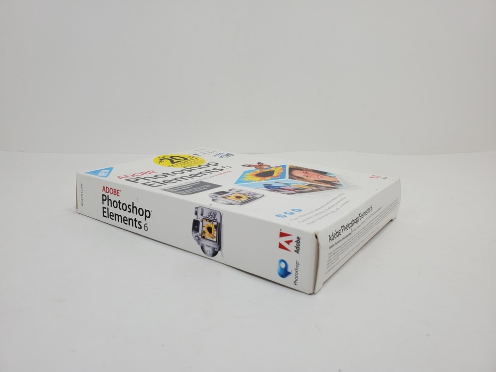 Adobe Photoshop Elements 6 MAC CD with Serial Key, Complete in Box