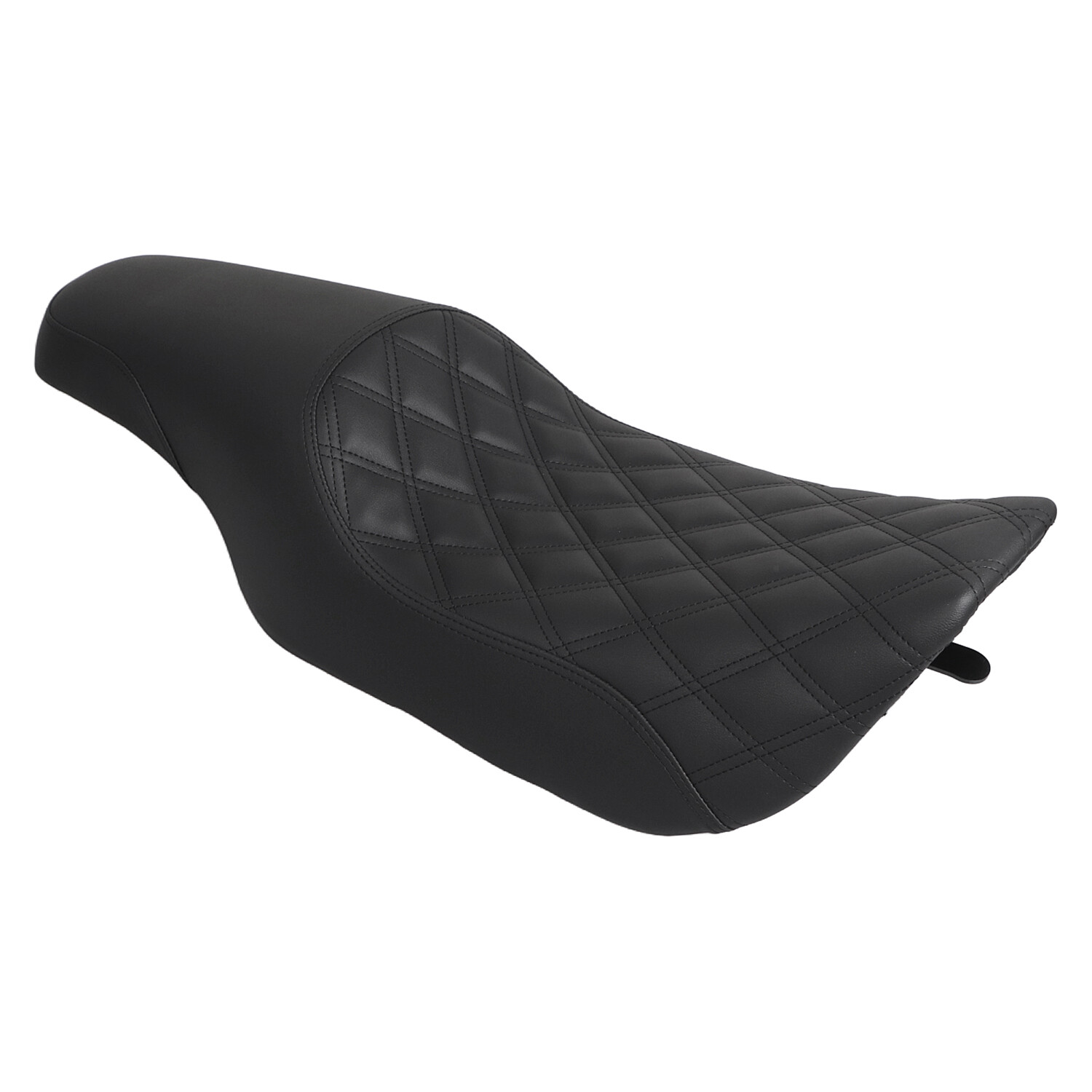 Black Driver Passenger Extended Two-Up Seat For Harley Road King FLHR 1997-2007