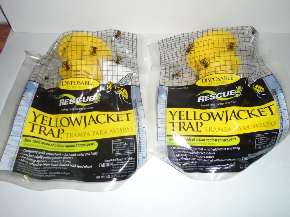 2- Rescue Disposable Yellowjacket Trap New