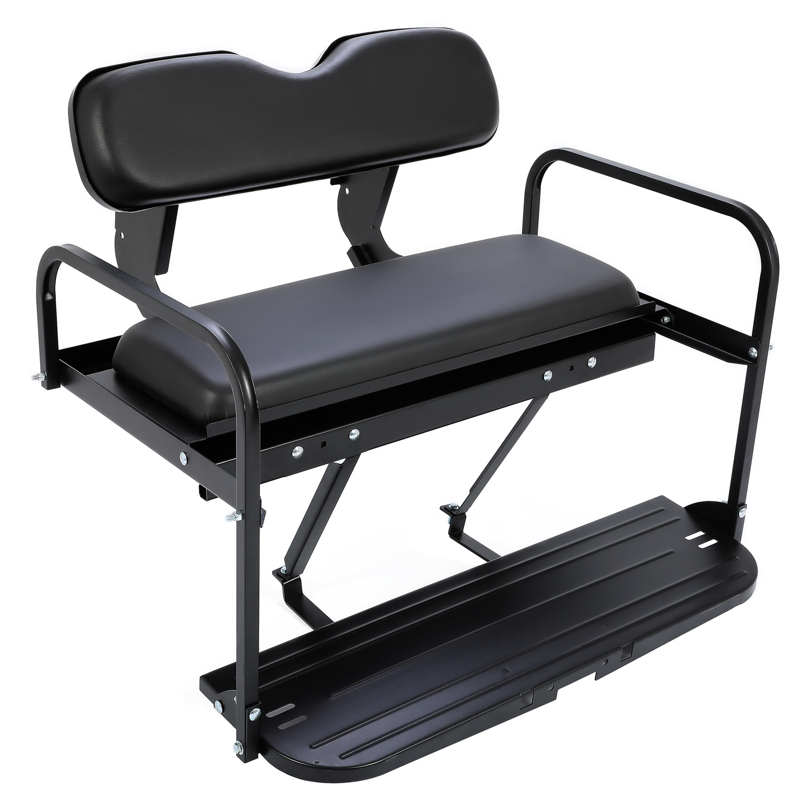 Rear Back Seat Kit For Yamaha G14 G16 G19 G22 Flip Folding Steel Frame Black