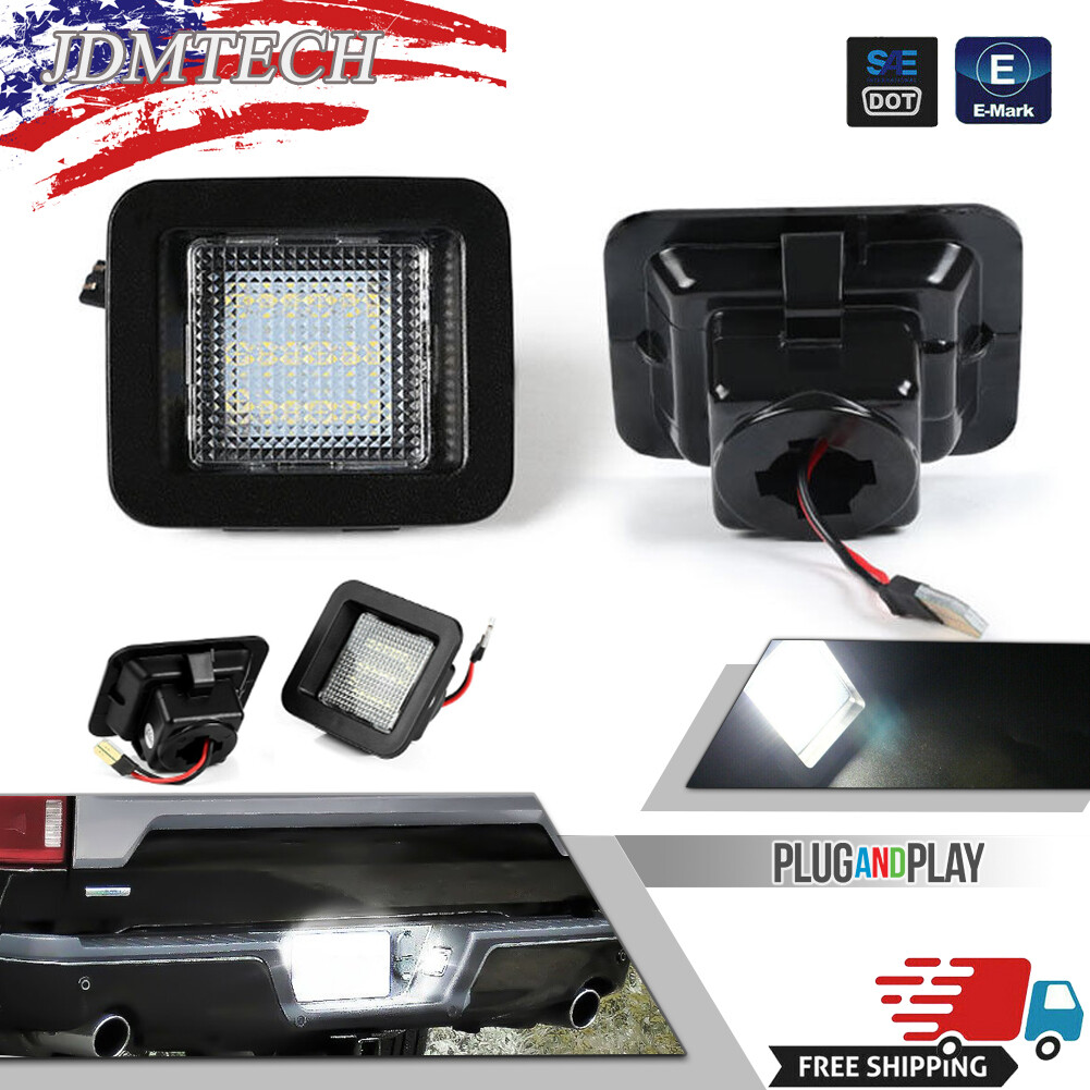 White LED License Plate Light Assembly For 2015-2020 2021 2022 2023 Ford F-150