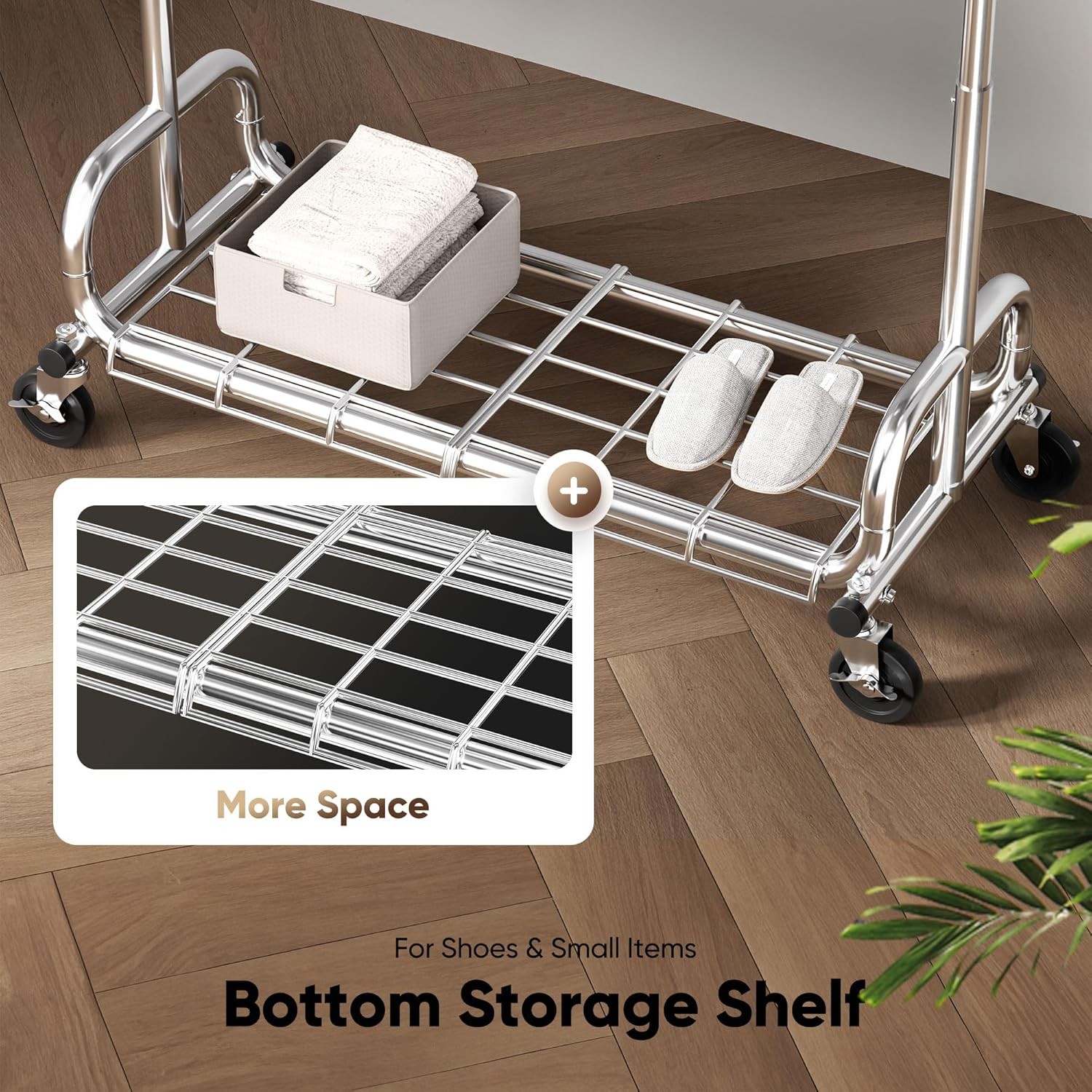 HOKEEPER Clothing Racks Heavy Duty Clothes Rack Adjustable Garment Rack S009