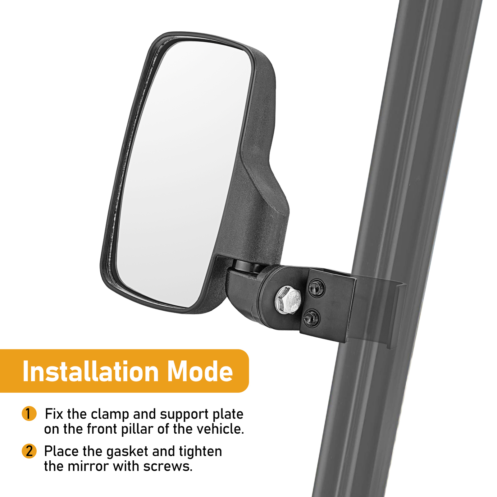 For 2013-UP Polaris Ranger 1000 XP 900 570 500 Pro Fit Cab UTV Rear Side Mirrors