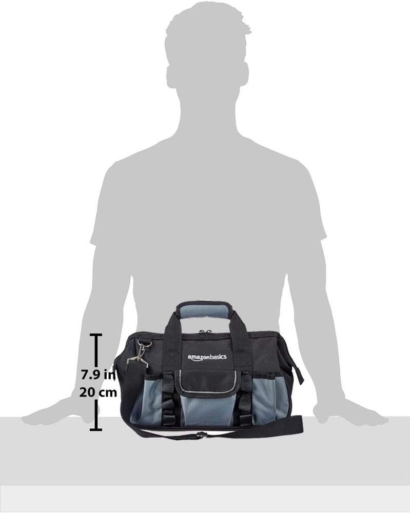 Amazon Basics Durable Wear-Resistant Base, Tool Small Standard Bag with Strap, 1