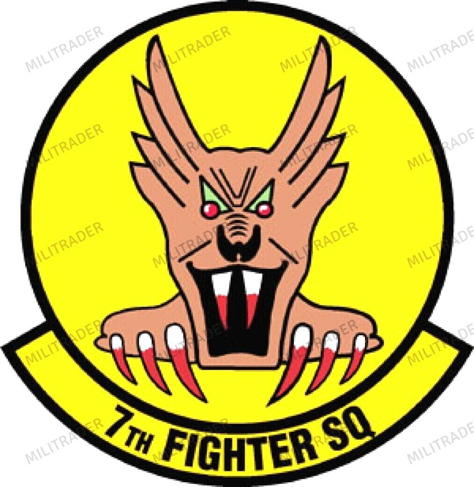 USAF 7th Fighter Squadron Self-adhesive Vinyl Decal