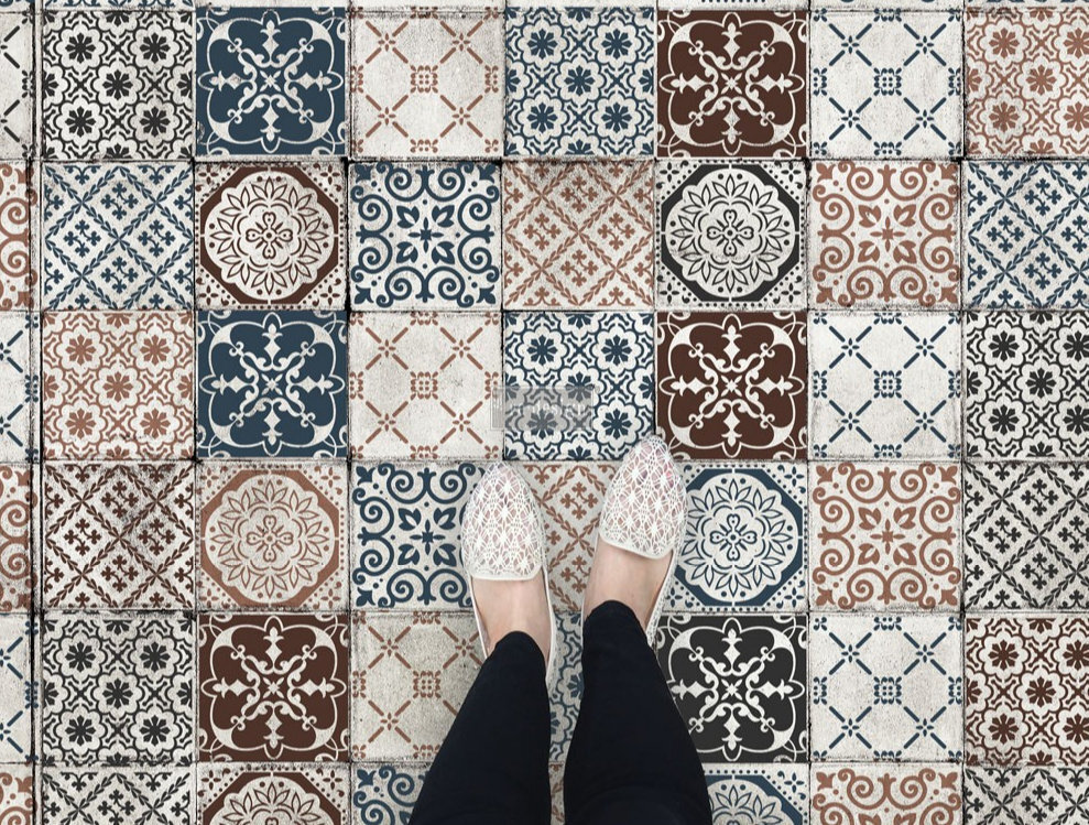 Re-design Prima Patchwork Stencil - Large Decor Wall