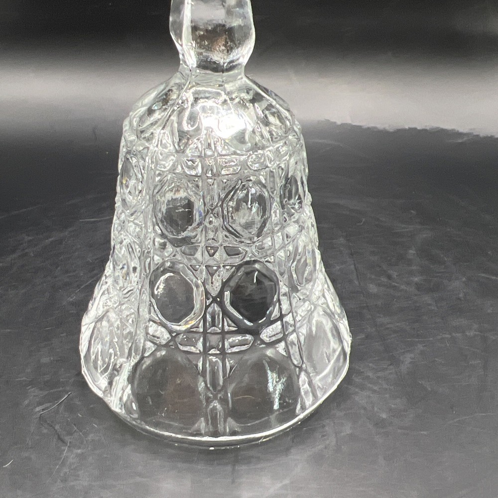 Clear Crystal Dinner Bell Cut Diamond Button Design Vintage