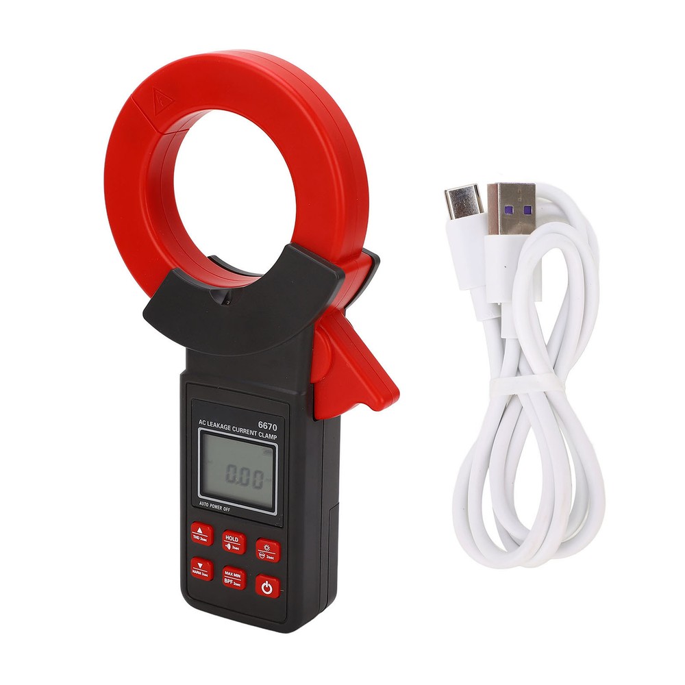 AC Leakage Ammeter Clamp LCD Backlight High Accuracy Leakage Current Meter