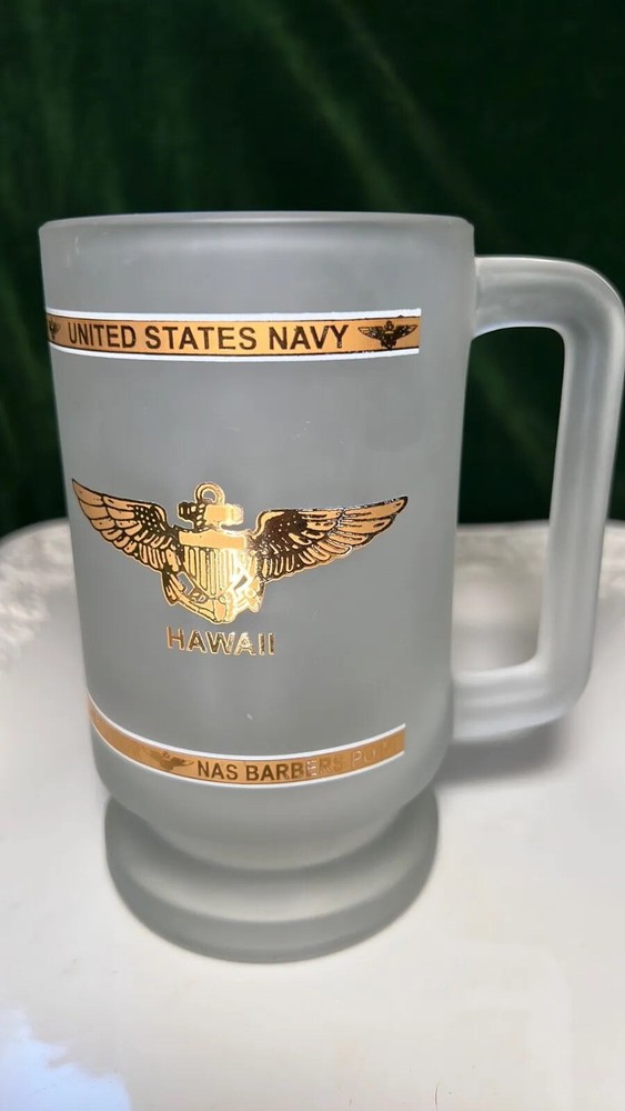 Navy Pilot Frosted Beer Mug from Hawaii
