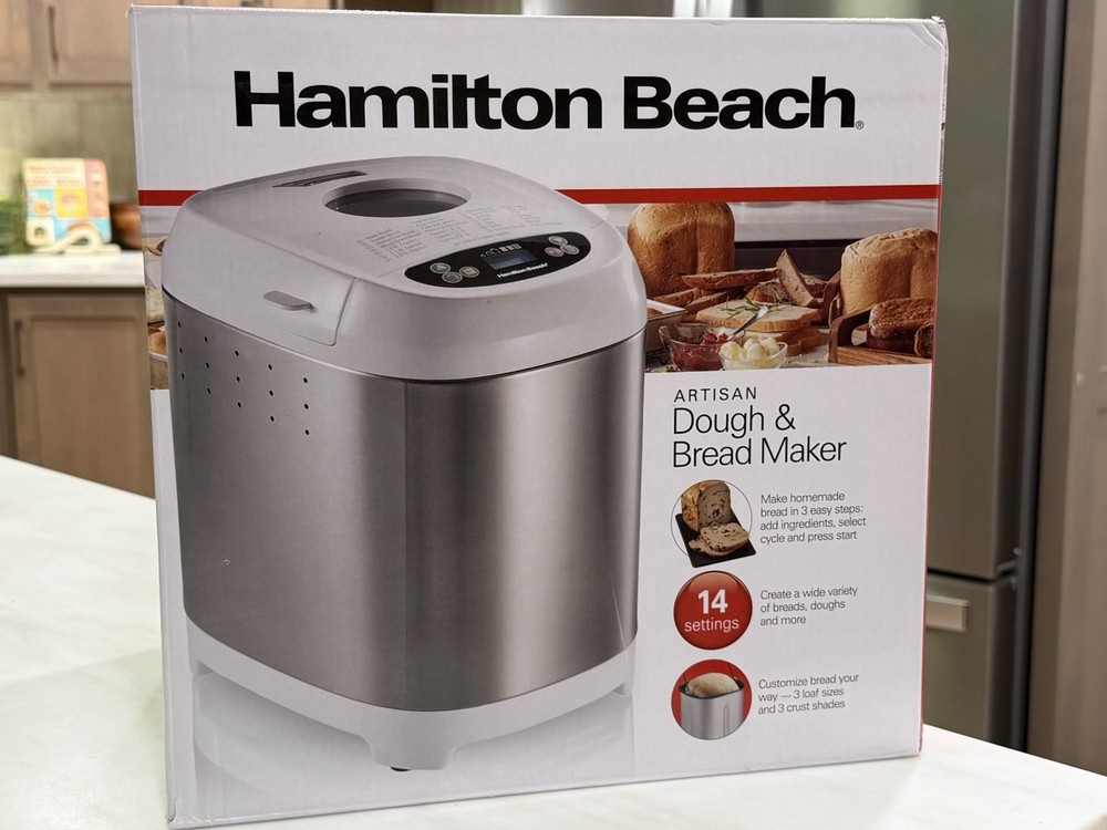 Hamilton Beach Digital Bread Maker 2lb Artisan Gluten-Free 14 Settings NEW