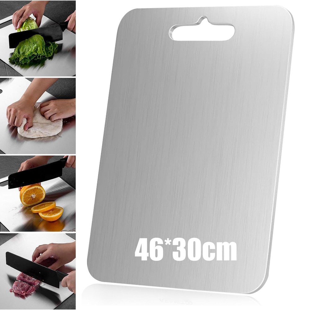 Titanium Cutting Board Double-Sided Titanium Cutting Boards for Kitchen Camping