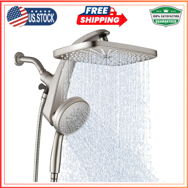 High-Pressure Rain Shower Head – Handheld & Fixed Combo with Magnetic Docking