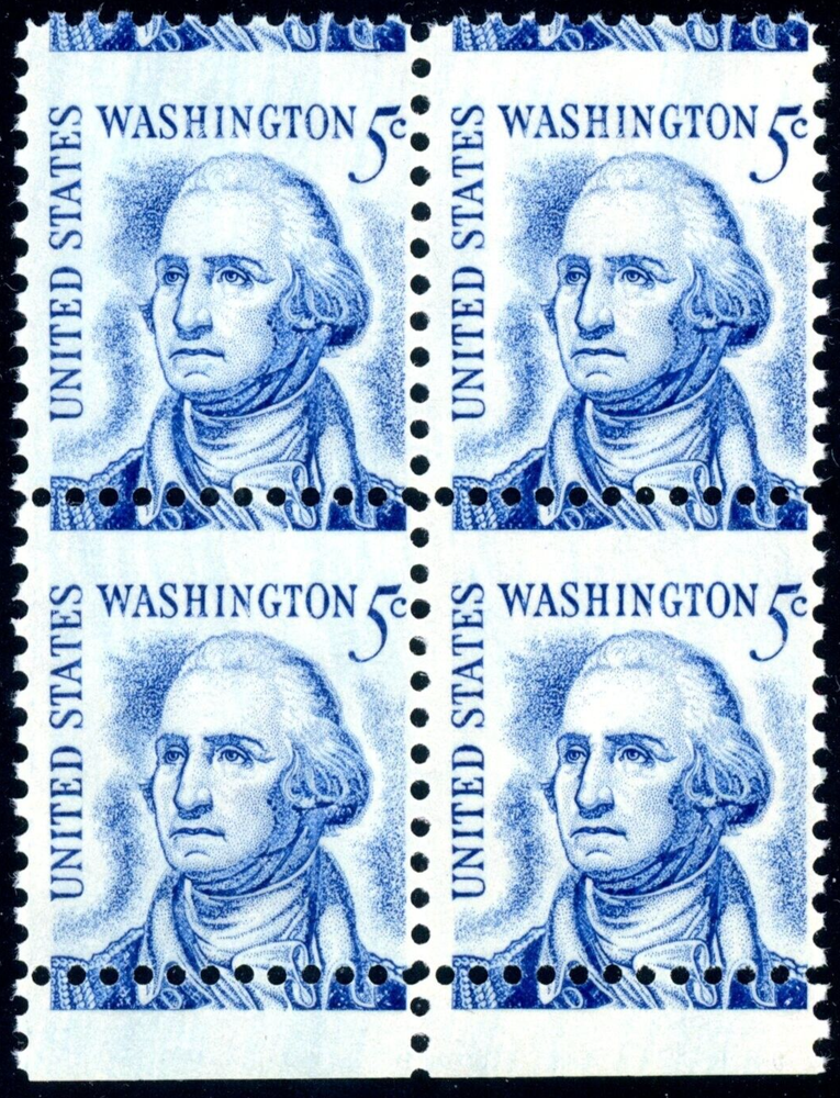 EFO 1283B MARGIN BLK/4 MISPERFED THRU WASHINGTON'S SHOULDERS