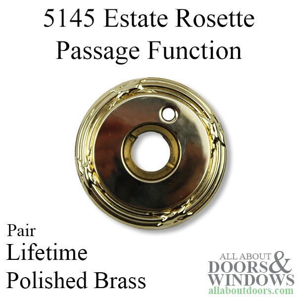 Baldwin Backplates Passage Function 5145 Estate Rosette Solid Brass BackPlates