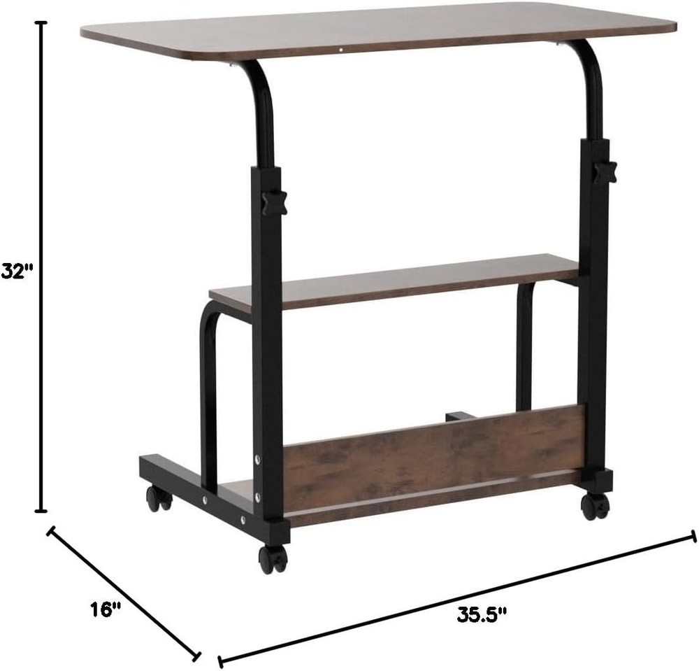 Durable Modern Computer Desk with Adjustable Height - Perfect for Work & Play
