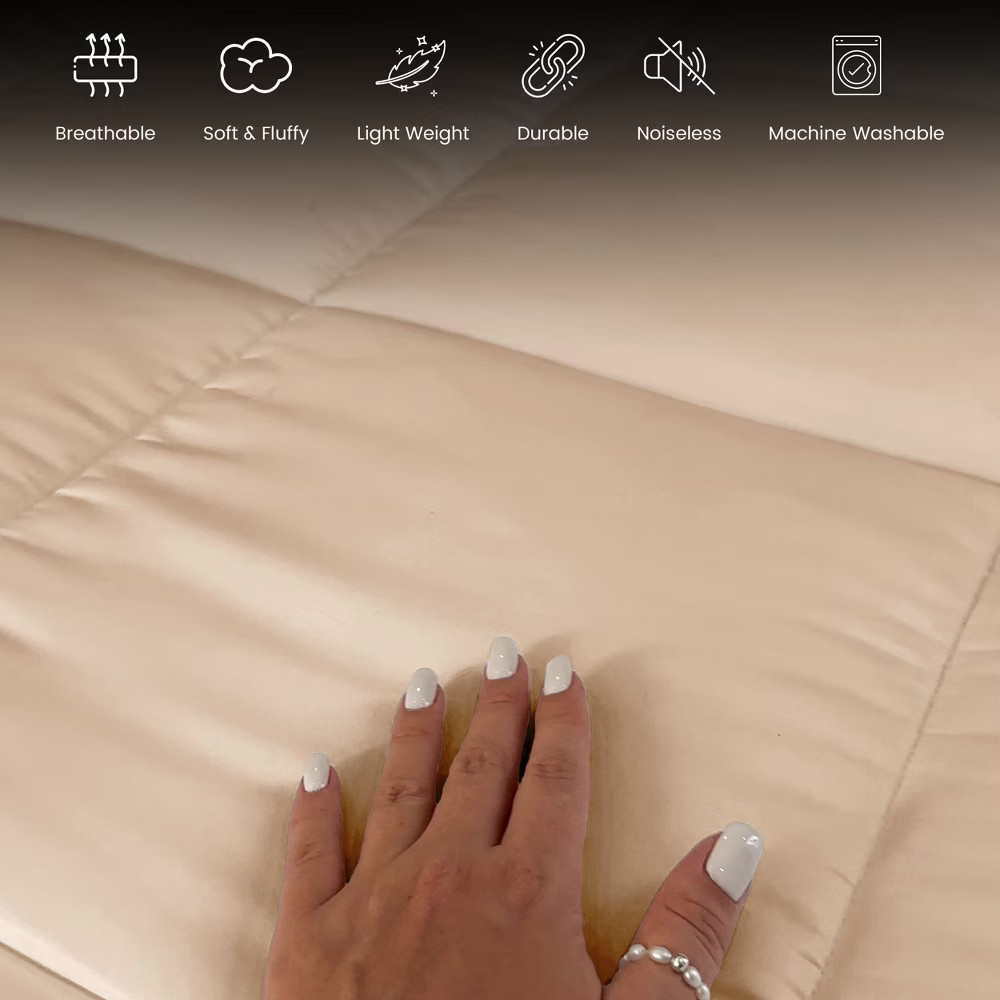 All Season Down Alternative 1PC Comforter Ultra Soft Easy Care Solid Microfiber