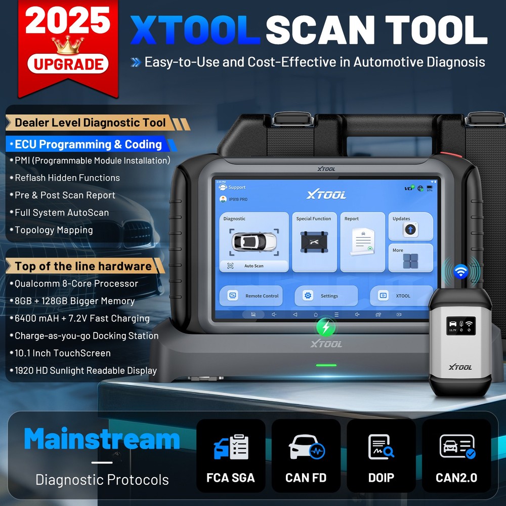 2025 Newest XTOOL IP919PRO ECU Programming Full System Diagnostic Scanner Tool