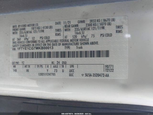 TRANSIT25 2021 Glove Box 4864455