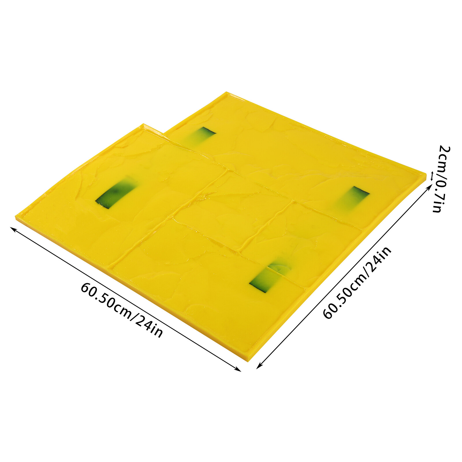 4Pcs Concrete Texturing Stamping Floor Cement Stamps Mold Mats Sets 24*24 Inch