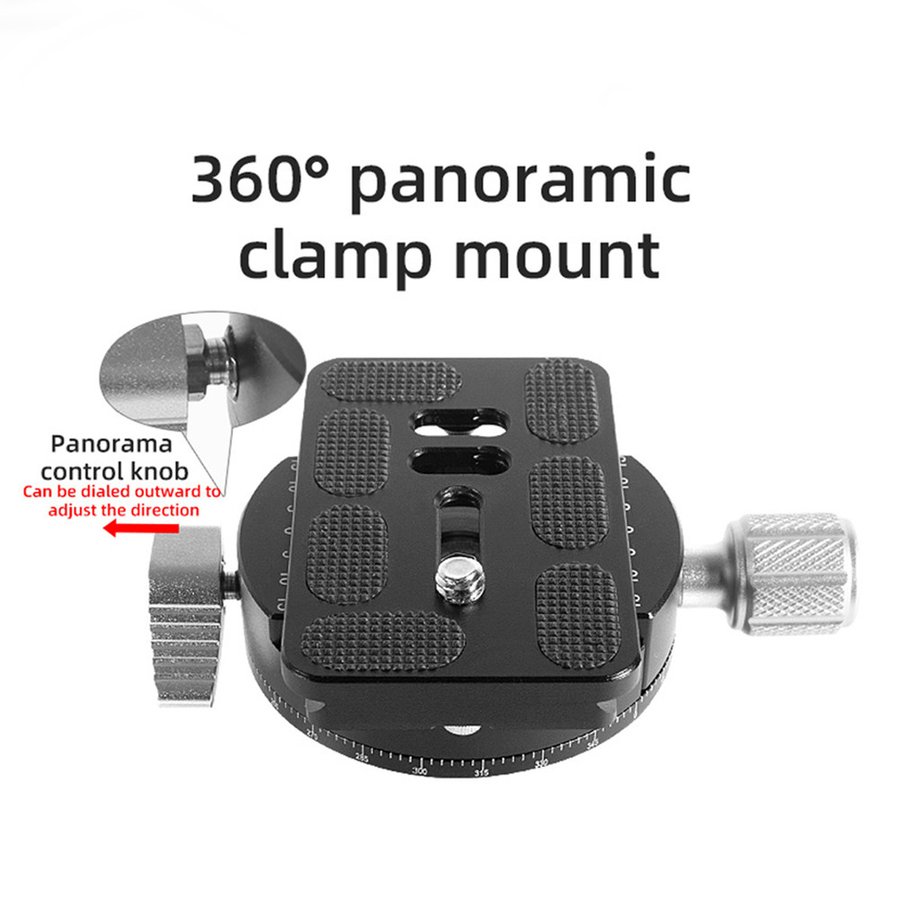 Low center gravity tripod panoramic head With Quick Release Plate for DSLR Came