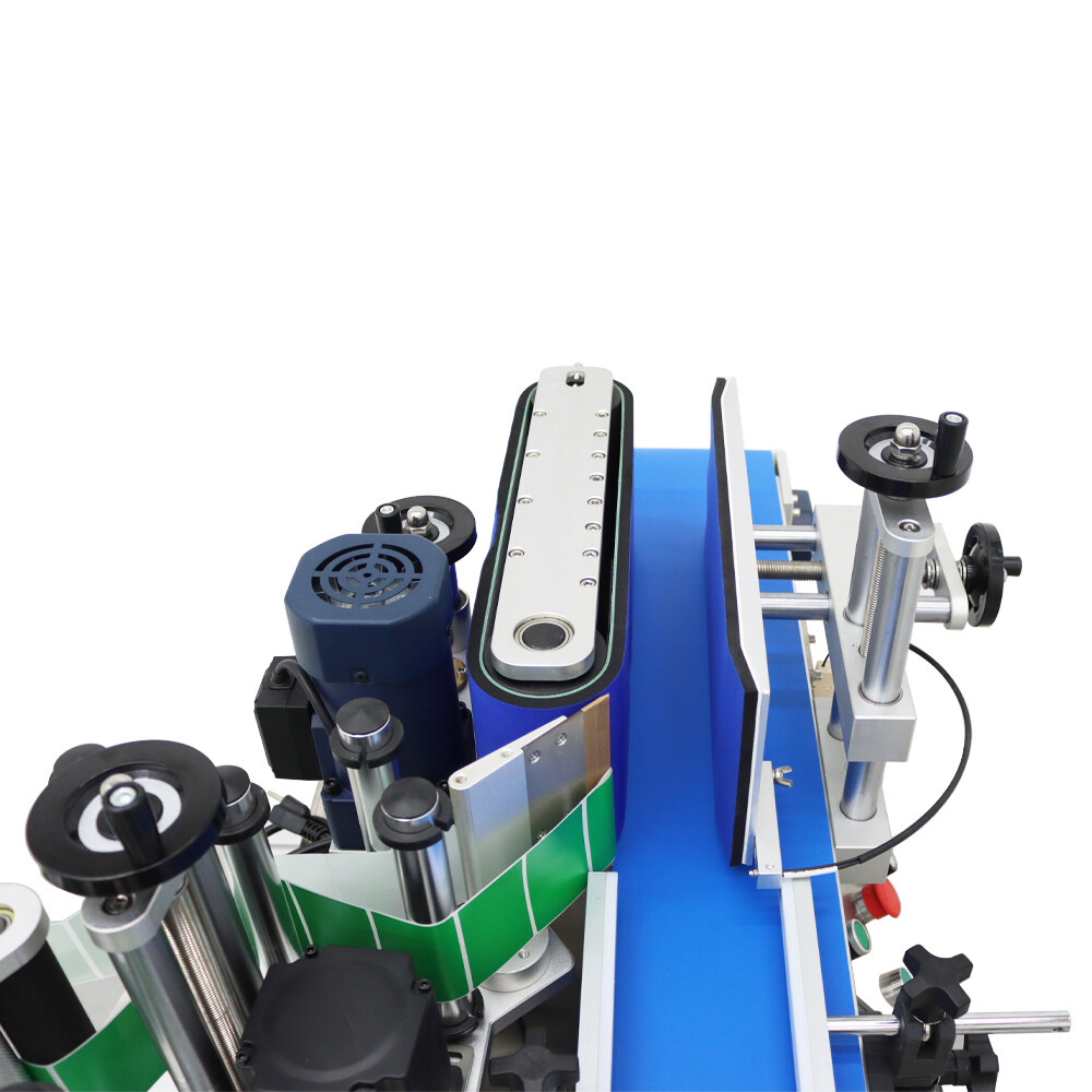 Desktop Automatic Round Bottle Labeling Machine w/ Conveyor Bottle Dia 1.5-3.9''