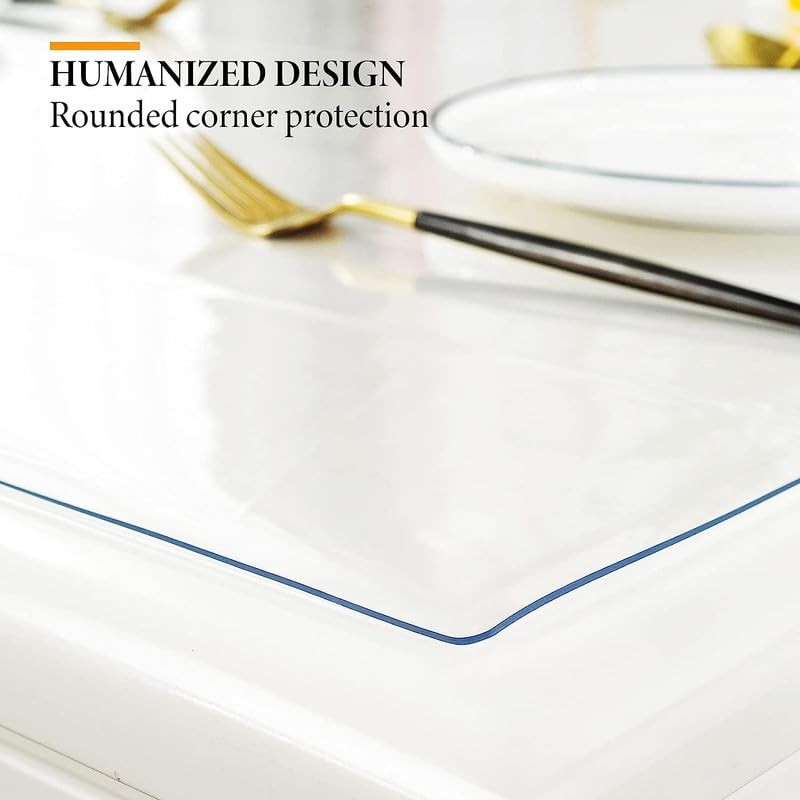2mm Thick Clear Table Cover Protector 36 x 36" x 60" (Rectangular) Clear 2mm