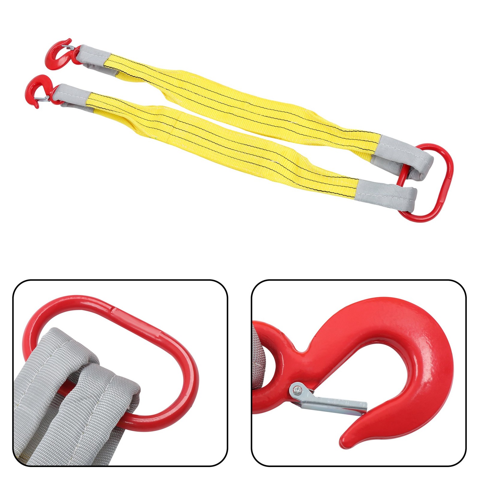 Lifting Slings Straps With Hooks 3.3Feet Two Leg Bridle Web Sling 4409 lbs