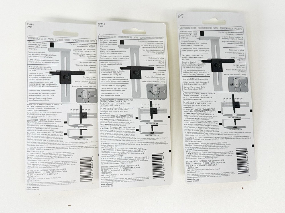 (3) Olfa CMP1 Compass Cutter