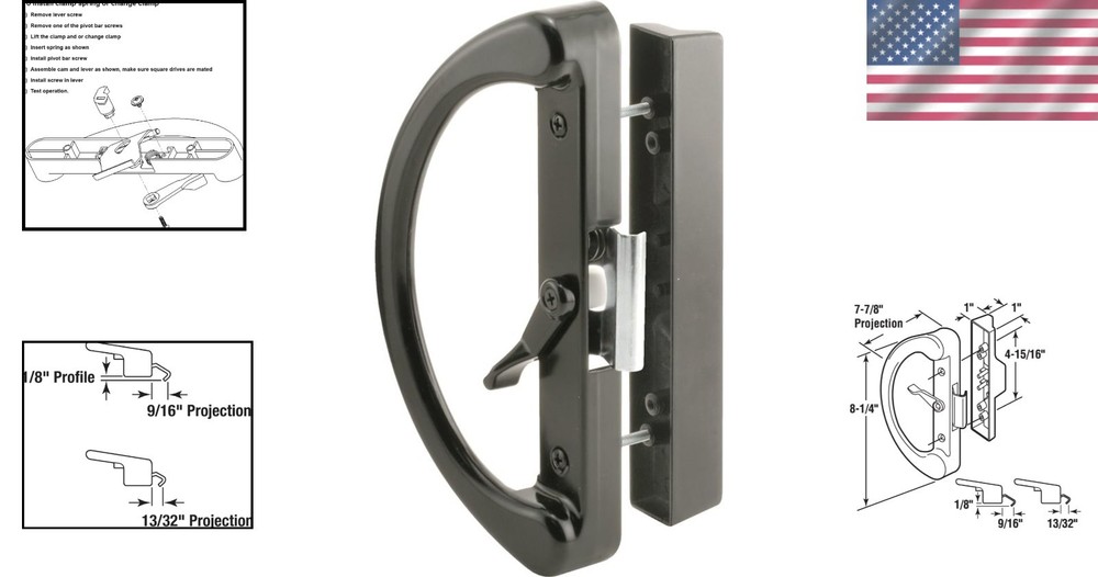 Quick Installation Sliding Glass Door Handle