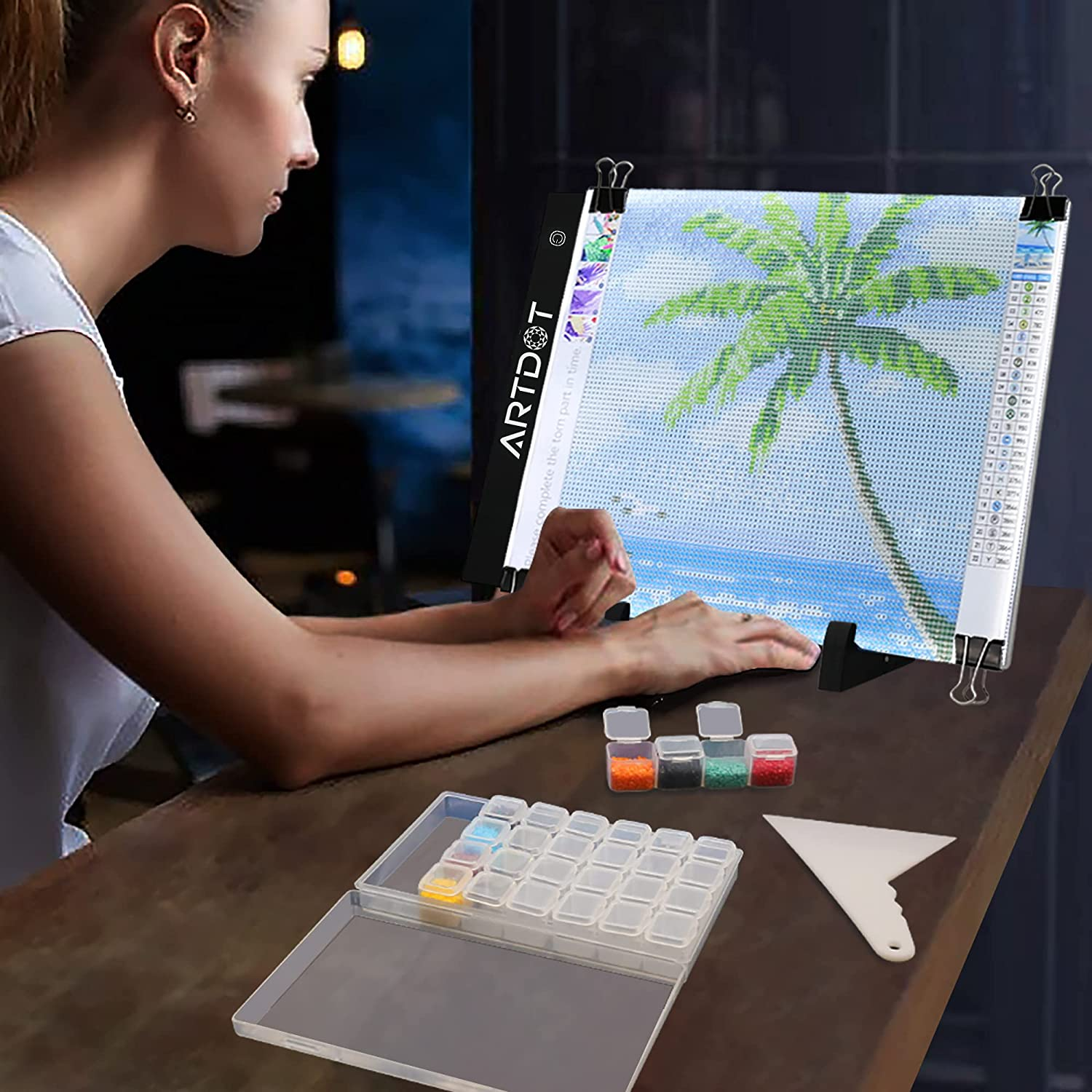 ARTDOT A4 LED Light Pad for Diamond Painting, USB Powered Light Board Kit, Adjus