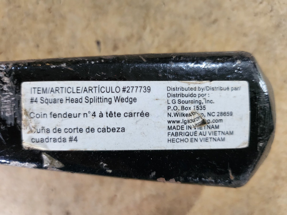 #4 Square Head Splitting Wedge (SH T-1)