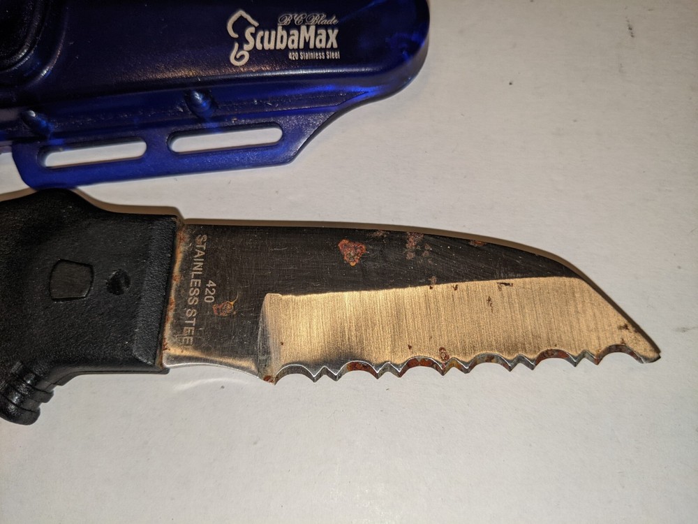 Scuba Max 420SS Rounded Tip Scuba Knife USED