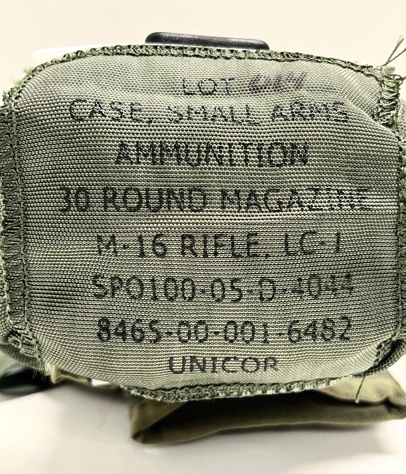 Military Issue ALICE LC1 LC-1 Mag Pouch -- Small Arms Ammo Case -- Great Cond