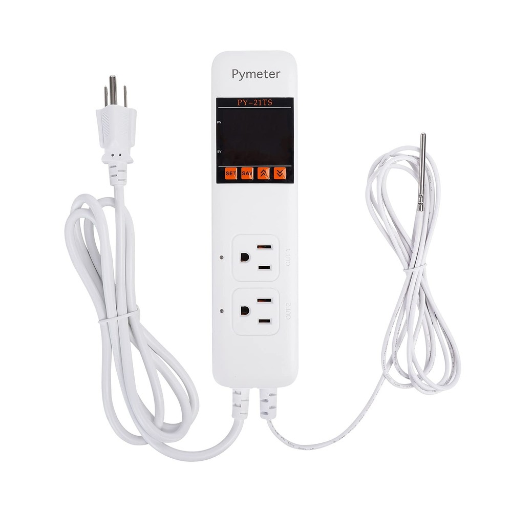 Attic Fan Thermostat Controller Temperature Switch Plug Outlet for Seedlings,...