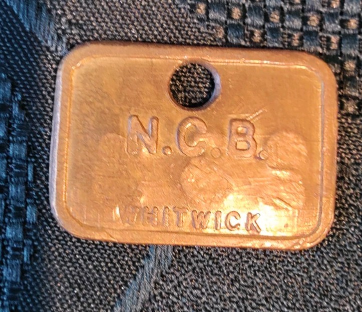 Whitwick Colliery Pit Check Tally Token marked NCB Whitwick 283