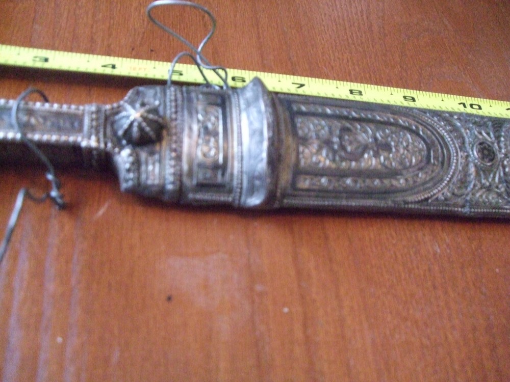 Antique Imperial Russian SILVER Niello dagger
